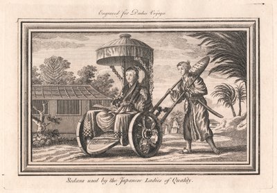 Sédans utilisés par les dames de qualité japonaises - Unknown artist