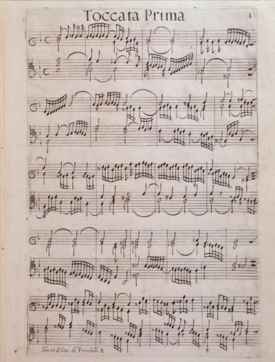 Page de partition du Deuxième livre de toccates par Girolamo Frescobaldi - Unknown artist