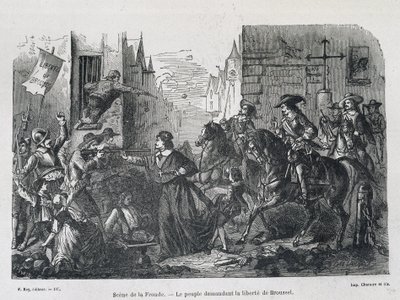 Scène de fronde - Le peuple réclamant la liberté de Brousel en 1648 - Unknown artist