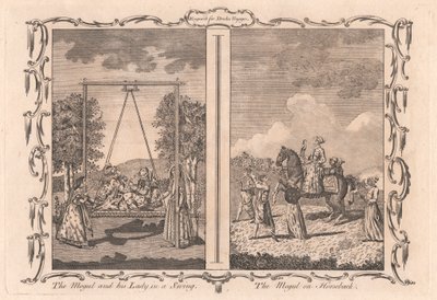 Le Moghol et sa dame sur une balançoire / Le Moghol à cheval - Unknown artist