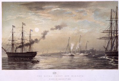Le yacht royal au large de Margate : yacht royal d