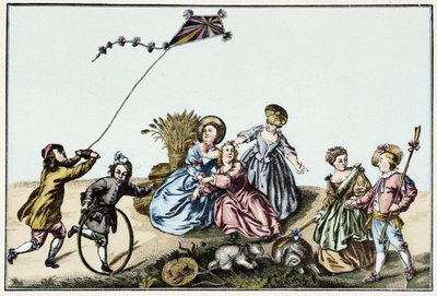 Le cerf-volant au 18e siècle - Unknown artist