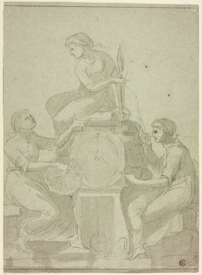 Les trois Parques (Conception pour une horloge) - Unknown artist