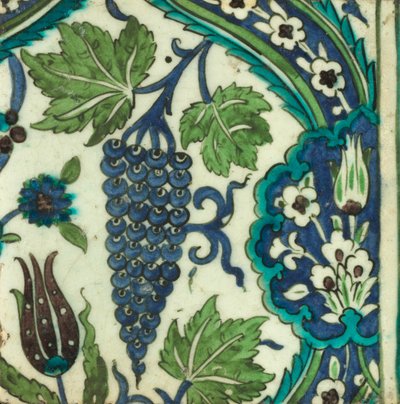 Carreau avec grappe de raisin - Unknown artist