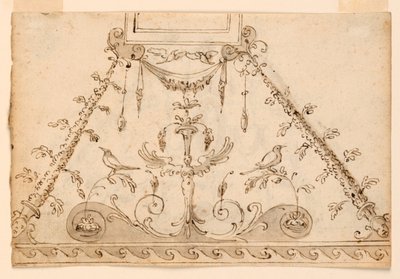 Deux projets pour des décorations grotesques peintes d