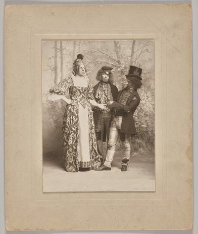 Sans titre (scène théâtrale avec 3 personnages : le chiromancien) - Unknown artist