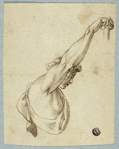 Torse supérieur avec bras levés - Unknown artist