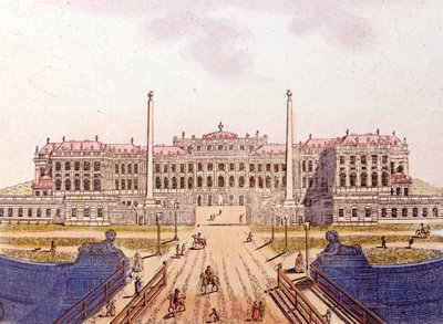 Vue du château de Schönbrunn, ancienne résidence de la famille impériale autrichienne, Vienne, Autriche, gravure de 1820 - Unknown artist