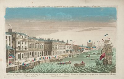 Vue du Custom House et de la Douane de Londres - Unknown artist