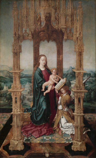 Vierge et enfant sous un dais - Unknown artist