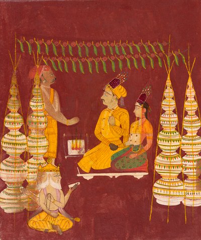 Cérémonie de mariage avec Brahma en assistance - Unknown artist