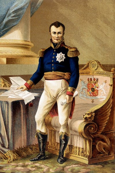 Guillaume Ier des Pays-Bas (1772-1843) avec la Constitution de 1815 - Unknown artist