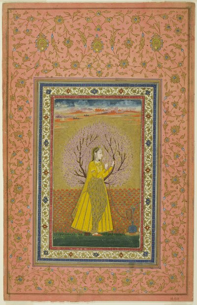 Jeune femme fumant une Huqqa - Unknown artist