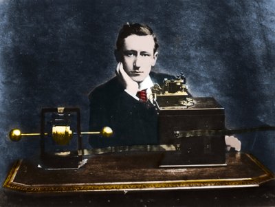 Guglielmo Marconi (1874-1937), physicien et inventeur italien en Angleterre en 1896. - Unknown photographer