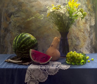 Nature morte rustique aux fruits des champs - UstinaGreen