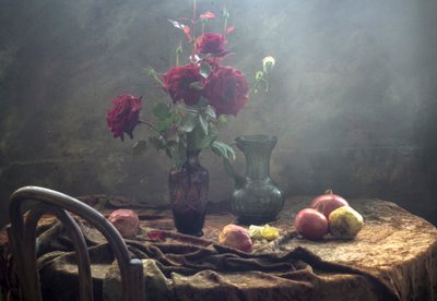 Nature morte aux roses anciennes - UstinaGreen