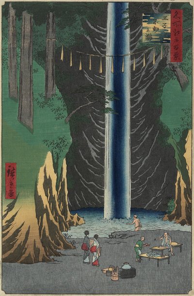 Cascade de Fudo, Oji, 1857 - Utagawa Hiroshige