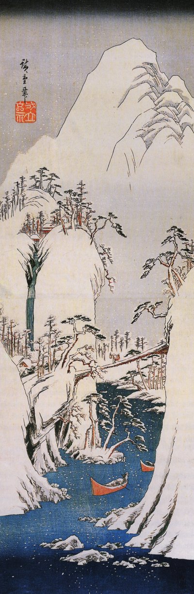 Hiroshige, Une gorge enneigée - Utagawa Hiroshige