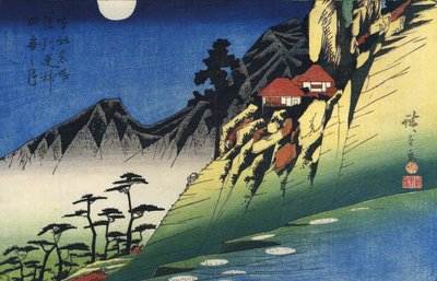 Hiroshige Lune sur un paysage de montagne - Utagawa Hiroshige