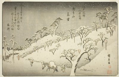 Neige persistante à Asukayama (Asukayama no bosetsu), de la série "Huit vues des environs d