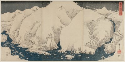 Montagne et rivière sur la route de Kiso - Utagawa Hiroshige