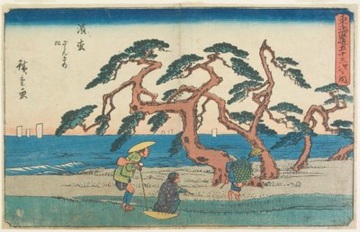 Le champ de pins à Hamamatsu - Utagawa Hiroshige