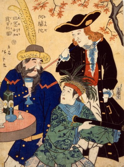 Oranda, Amerika, Igirisu, 1860 - Utagawa II Hiroshige