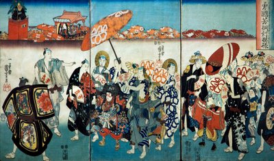 Le brave Kuniyoshi avec son motif de paulownia, 1848 - Utagawa Kuniyoshi