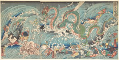 Récupération du joyau volé au palais du Roi Dragon - Utagawa Kuniyoshi