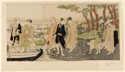 Ramassage de coquillages à marée basse - Utagawa Toyokuni I