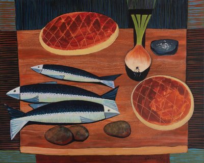 Nature morte avec pain et poisson, 2020 - Vadym Vaskovsky