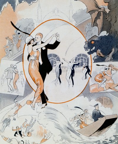 Scène de danse, extrait du magazine La Vie Parisienne, France - Vald