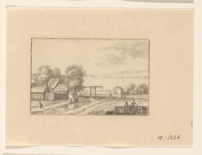 Paysage avec maisons et pont-levis - Valentijn (possibly)