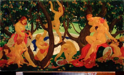Partage des pommes (Peinture de Valentin Alexandrovich Yakovlev) - Valentin Alexandrovich Yakovlev