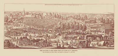La vie dans une ville thermale allemande vers le milieu du XVIIe siècle (gravure) - Valentin Wagner
