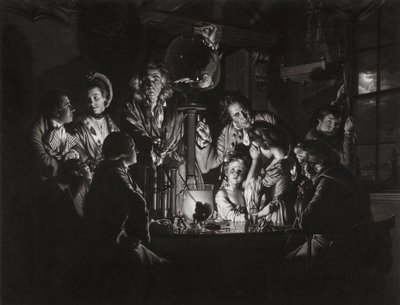 Une expérience sur un oiseau dans la pompe à air après Joseph Wright de Derby, 1769 - Valentine Green