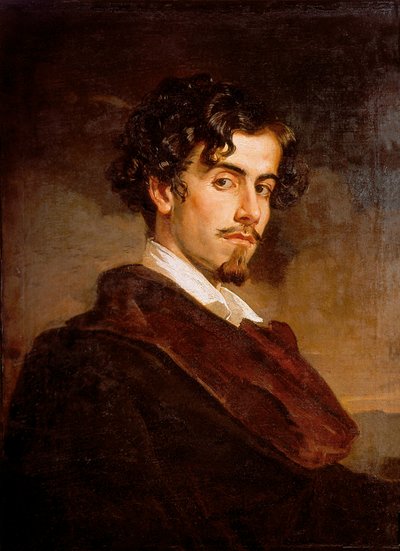 Portrait de Gustavo Adolfo Becquer, écrivain espagnol (1836-1870) - Valeriano Domínguez Bécquer