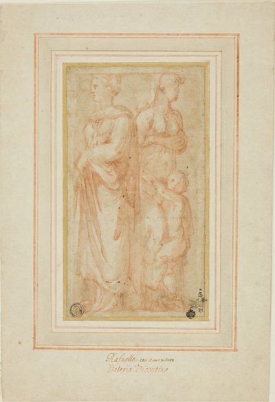 Deux figures féminines avec un enfant - Valerio Belli