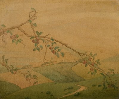 Paysage avec pommier - Valerius de Saedeleer