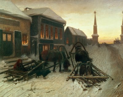 La dernière taverne aux portes de la ville - Vasili Grigorevich Perov