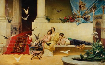 Nourrir les pigeons - Vasilii Kotarbinsky