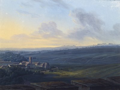 Vue de Tsarskoïe Selo depuis la Tour Blanche, après 1826 - Vasily Andreyevich Zhukovsky