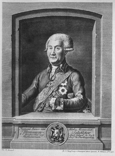 Portrait du comte Nikolay Alexeyevich Tatishchev - Vasily Petrovich Pyadyshev