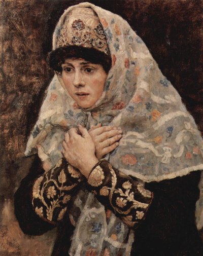 Jeune fille boyarde aux bras croisés - Vasily Surikov