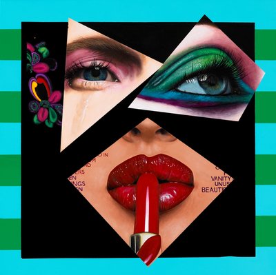 Ulterior Embellishments of a Covergirl, 2017 (acrylique sur bois) - Vaskeen Vaskeen