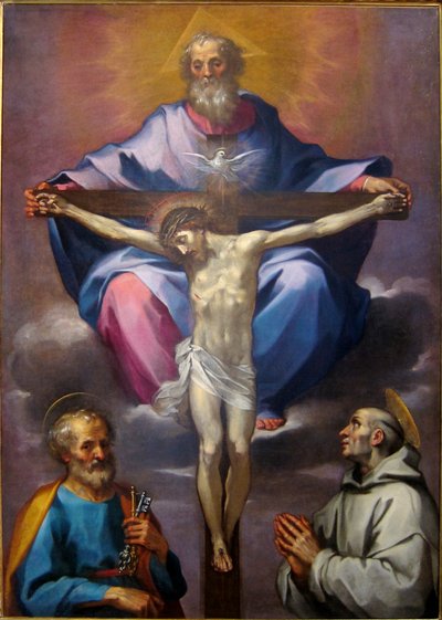 La Trinité avec les saints Pierre et Bernhard - Ventura Salimbeni