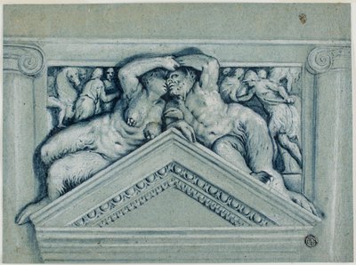 Dessus de porte avec satyre et satyresse - Veronese