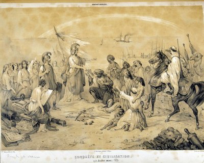 Conquête et Civilisation : Allégorie du colonialisme - par Adam - Victor Adam