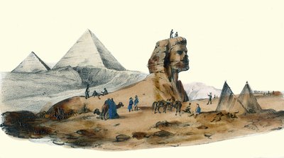 Le Colonel français en Égypte. dans « Album Grotesque, Choix de Types Remarquables », illustrations de Victor Adam, Paris, vers 1850. - Victor Adam
