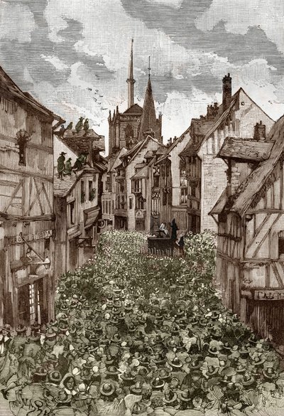 Affaire des possédés de Loudun (démons de Loudun) vers 1630 : chasse aux sorcières, le prêtre français Urbain Grandier (1590-1634) qui aurait fait un pacte avec le diable et accusé d